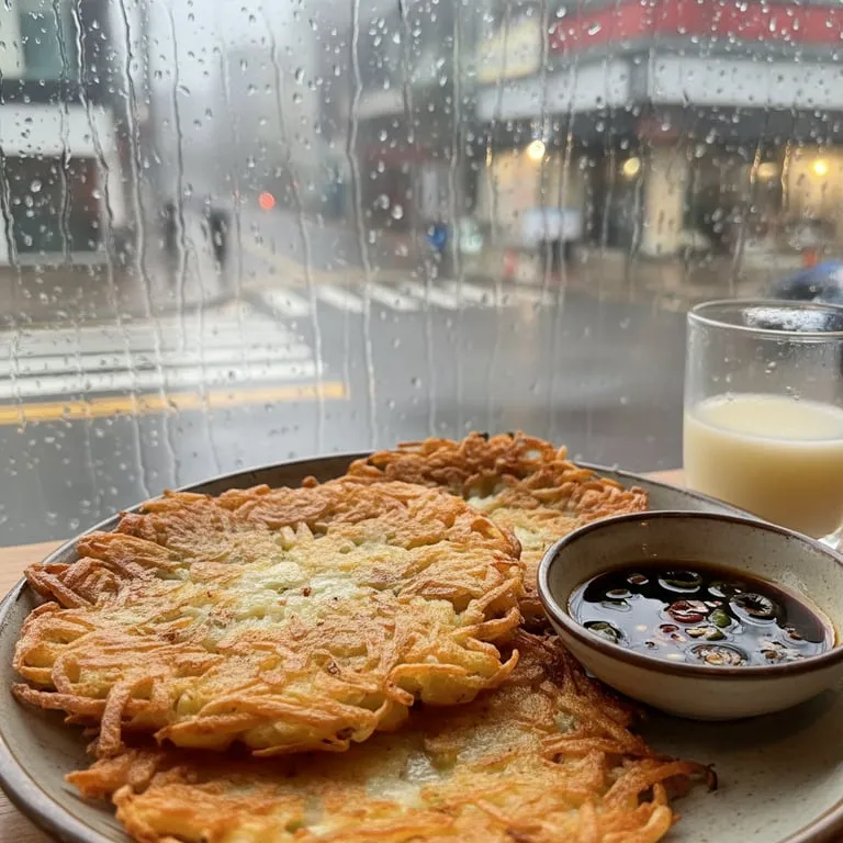 비 오는 날 생각나는 감자전 바삭하게 만드는 법, 믹서기로 갈아 만든 쫀득한 반죽 비율과 양념 간장 만들기