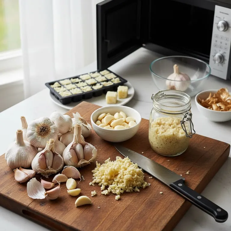 마늘 쉽게 까는 법과 다진 마늘 갈변 막는 꿀팁, 냉동 보관 큐브 만들기와 전자레인지 활용한 껍질 제거법