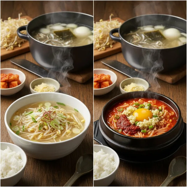 콩나물국 끓이는 법 맑은 국물 vs 얼큰한 맛, 해장으로 좋은 시원한 국물 내는 육수 비법과 다진 마늘 타이밍